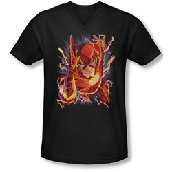 Jla - Mens Flash #1 V-Neck T-Shirt