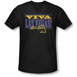Elvis - Mens Viva Las Vegas V-Neck T-Shirt