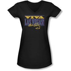 Elvis - Juniors Viva Las Vegas V-Neck T-Shirt