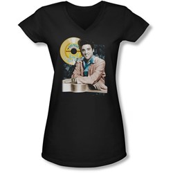 Elvis - Juniors Gold Record V-Neck T-Shirt