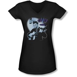 Elvis - Juniors Hillbilly Cat V-Neck T-Shirt