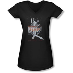 Elvis - Juniors Las Vegas V-Neck T-Shirt