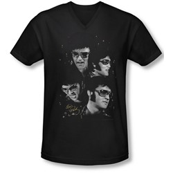 Elvis - Mens Faces V-Neck T-Shirt