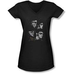 Elvis - Juniors Faces V-Neck T-Shirt