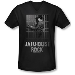 Elvis - Mens Jailhouse Rock V-Neck T-Shirt