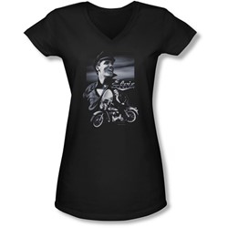 Elvis - Juniors Motorcycle V-Neck T-Shirt