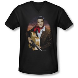 Elvis - Mens Red Scarf #2 V-Neck T-Shirt