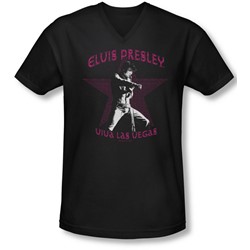 Elvis - Mens Viva Las Vegas Star V-Neck T-Shirt