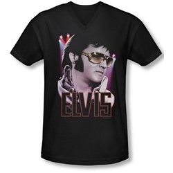 Elvis - Mens 70'S Star V-Neck T-Shirt