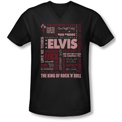 Elvis - Mens Whole Lotta Type V-Neck T-Shirt