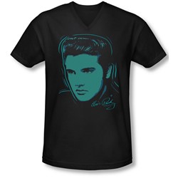 Elvis - Mens Young Dots V-Neck T-Shirt
