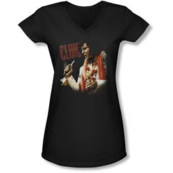 Elvis - Juniors Soulful V-Neck T-Shirt