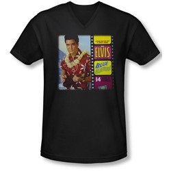 Elvis - Mens Blue Hawaii Album V-Neck T-Shirt