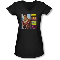 Elvis - Juniors Blue Hawaii Album V-Neck T-Shirt