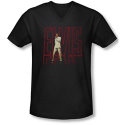 Elvis - Mens Elvis 68 Album V-Neck T-Shirt