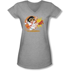 Elvis - Juniors Karate King V-Neck T-Shirt