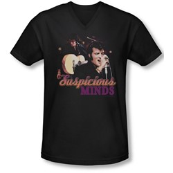 Elvis - Mens Suspicious Minds V-Neck T-Shirt