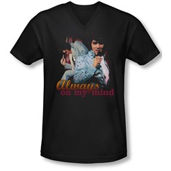 Elvis - Mens Always On My Mind V-Neck T-Shirt