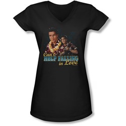 Elvis - Juniors Can'T Help Falling V-Neck T-Shirt
