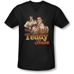 Elvis - Mens Teddy Bear V-Neck T-Shirt
