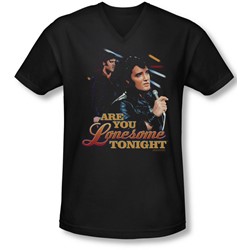Elvis - Mens Are You Lonesome V-Neck T-Shirt