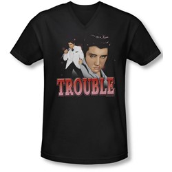 Elvis - Mens Trouble V-Neck T-Shirt