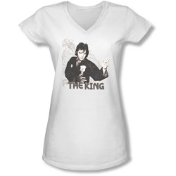 Elvis - Juniors Fighting King V-Neck T-Shirt