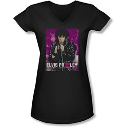 Elvis - Juniors 35 Leather V-Neck T-Shirt