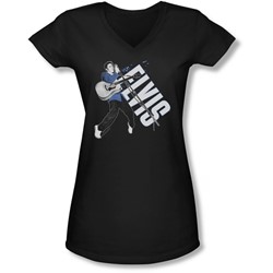 Elvis - Juniors On His Toes V-Neck T-Shirt