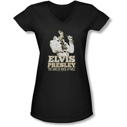 Elvis - Juniors Golden V-Neck T-Shirt
