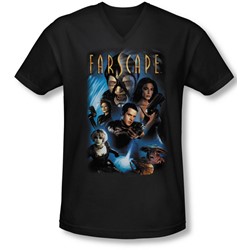 Farscape - Mens Comic Cover V-Neck T-Shirt