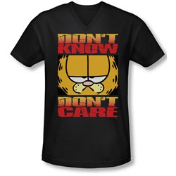 Garfield - Mens Don'T Know Don'T Care V-Neck T-Shirt