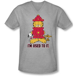 Garfield - Mens I'M Used To It V-Neck T-Shirt