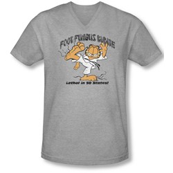 Garfield - Mens Foot Fungus Karate V-Neck T-Shirt