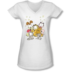 Garfield - Juniors Friends Are Best V-Neck T-Shirt