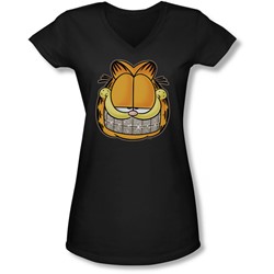 Garfield - Juniors Nice Grill V-Neck T-Shirt