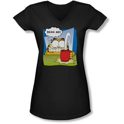 Garfield - Juniors Bean Me V-Neck T-Shirt