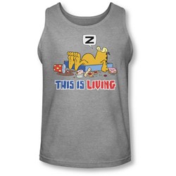 Garfield - Mens This Is Living Tank-Top