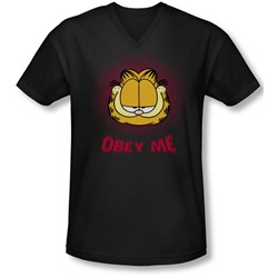 Garfield - Mens Obey Me V-Neck T-Shirt