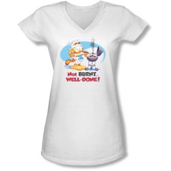 Garfield - Juniors Well Done V-Neck T-Shirt