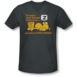 Garfield - Mens Stay Awake V-Neck T-Shirt