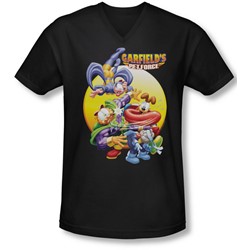 Garfield - Mens Tongue Of Doom V-Neck T-Shirt