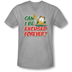 Garfield - Mens Excused Forever V-Neck T-Shirt