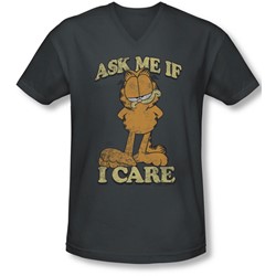 Garfield - Mens Ask Me V-Neck T-Shirt