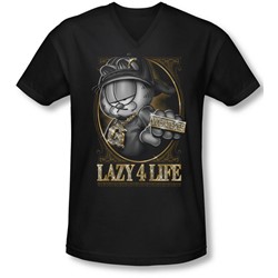 Garfield - Mens Lazy 4 Life V-Neck T-Shirt