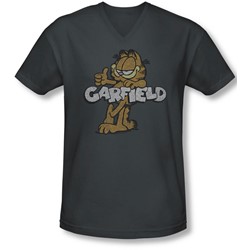 Garfield - Mens Retro Garf V-Neck T-Shirt