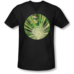 Green Lantern - Mens Light Em Up V-Neck T-Shirt
