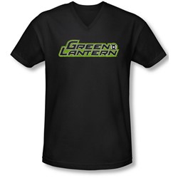Green Lantern - Mens Scribble Title V-Neck T-Shirt