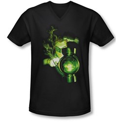 Green Lantern - Mens Lantern Light V-Neck T-Shirt