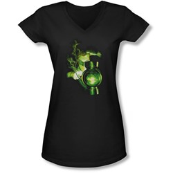 Green Lantern - Juniors Lantern Light V-Neck T-Shirt